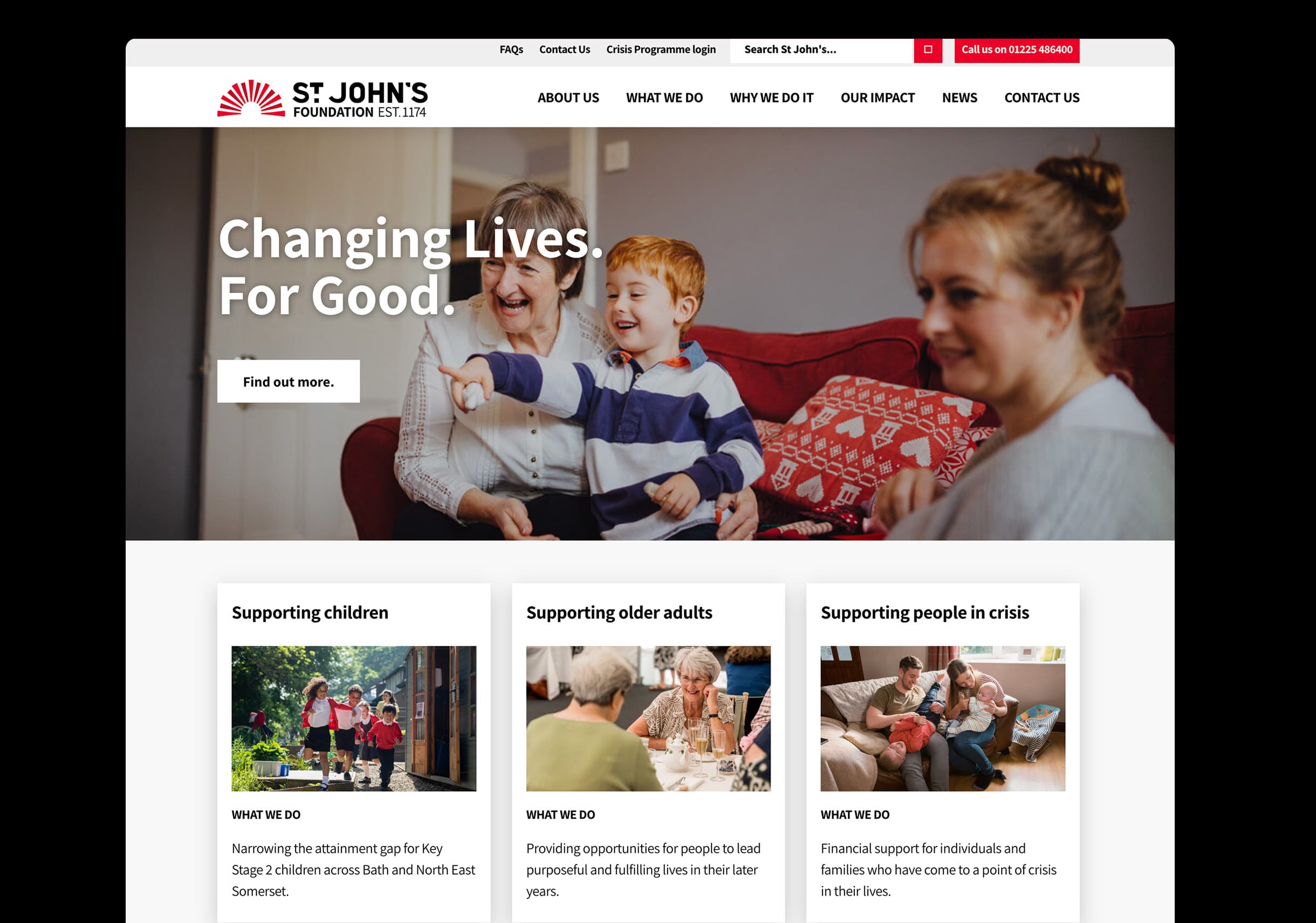 St John's Foundation previous branding